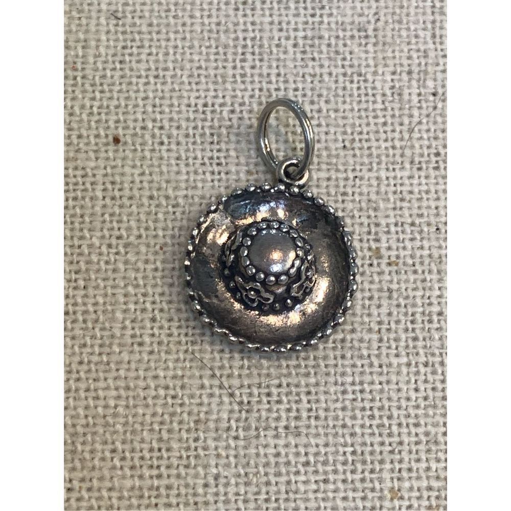 .925 Sombrero Hat Sterling Silver Jewelry Charm #headpiece #hat